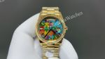 8+ Factory Rolex Daydate 36mm DD 3255 Movement Puzzle Face Yellow Gold Band Watch